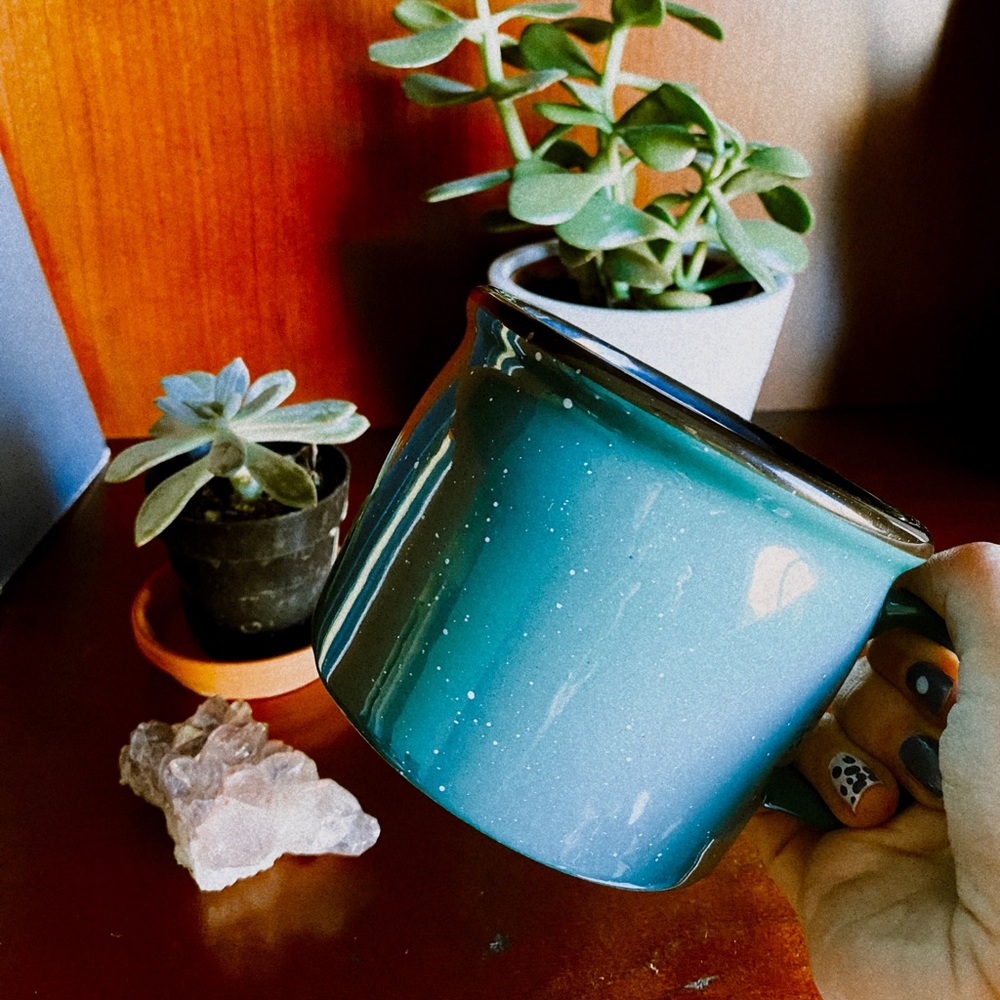 💚Vintage Ceramic Emerald Green Mug💚